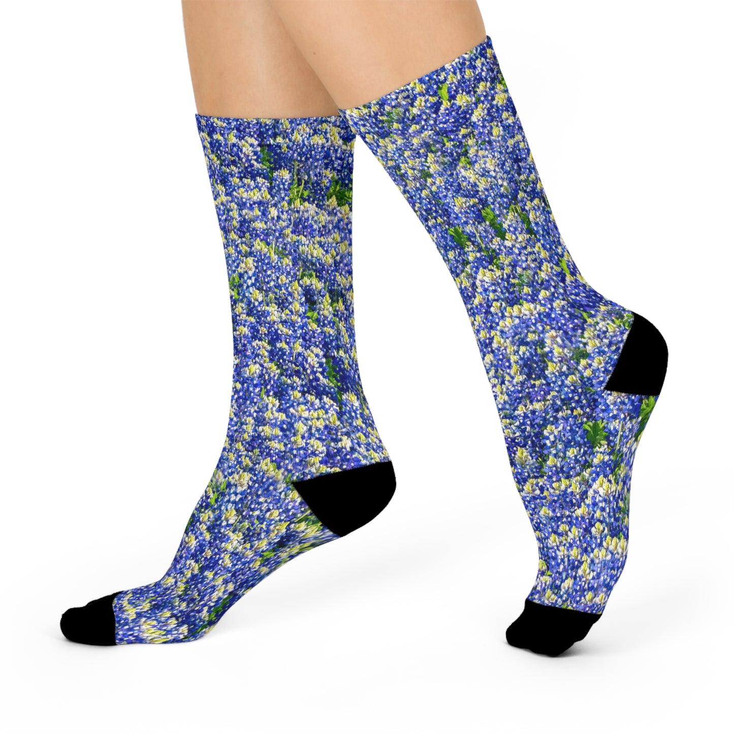 Texas Bluebonnet Crew Socks
