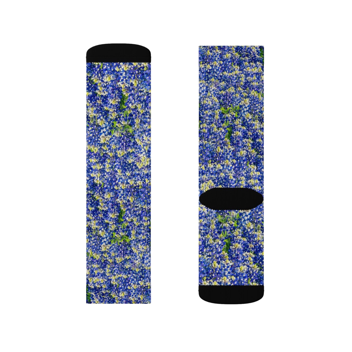 Fleece-lined Texas Bluebonnets Socks