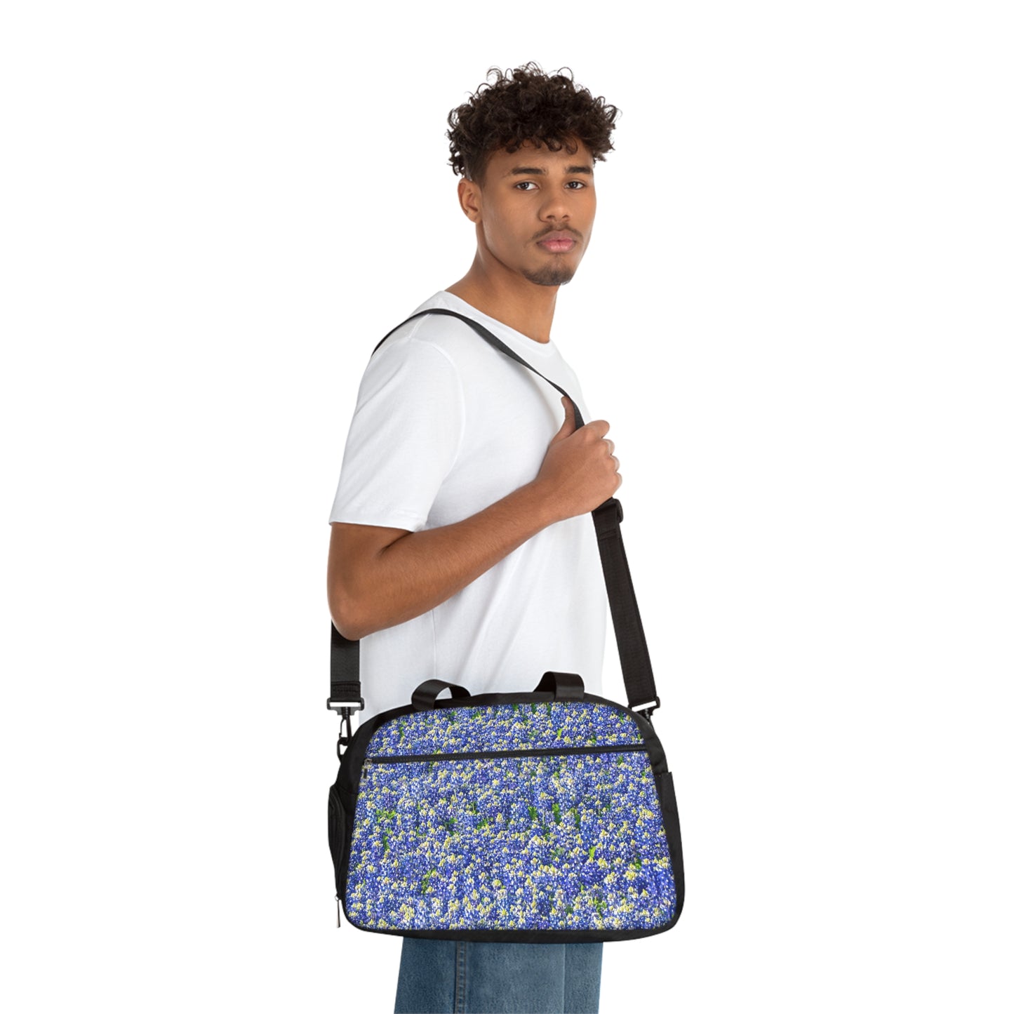 Gym Bag - Texas Bluebonnet Design