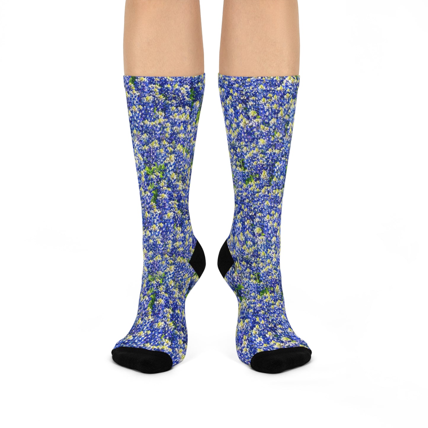 Texas Bluebonnet Crew Socks