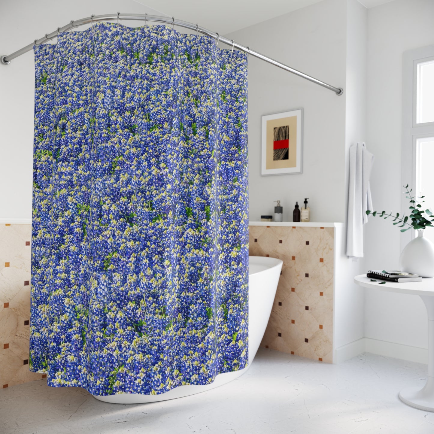 Field of Texas Bluebonnets Shower Curtain