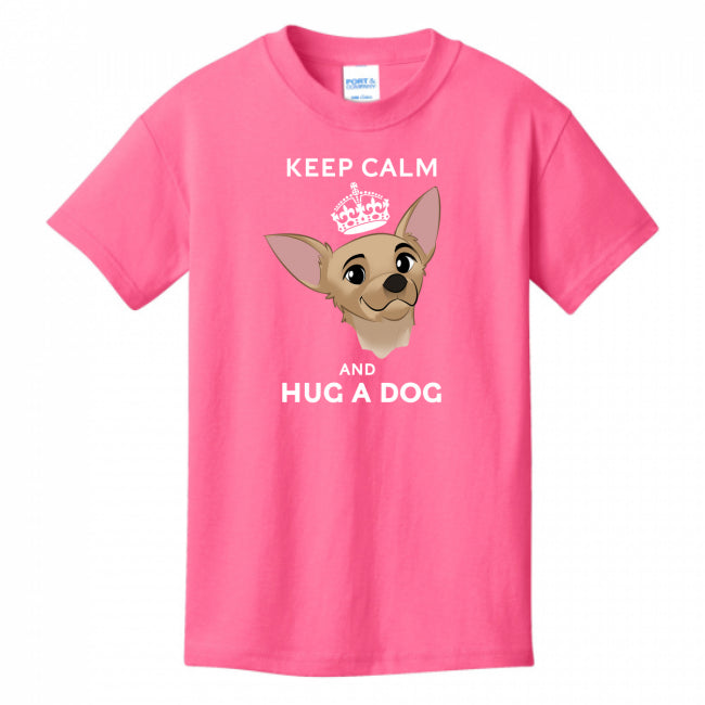 Keep Calm & Hug A Dog Youth T-Shirt