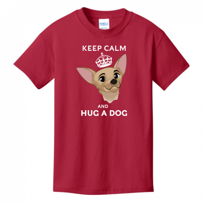 Keep Calm & Hug A Dog Youth T-Shirt