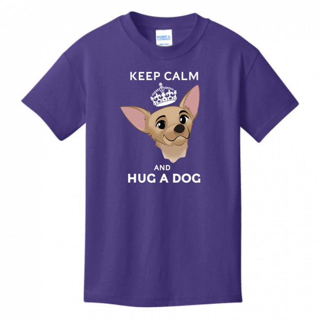 Keep Calm & Hug A Dog Youth T-Shirt