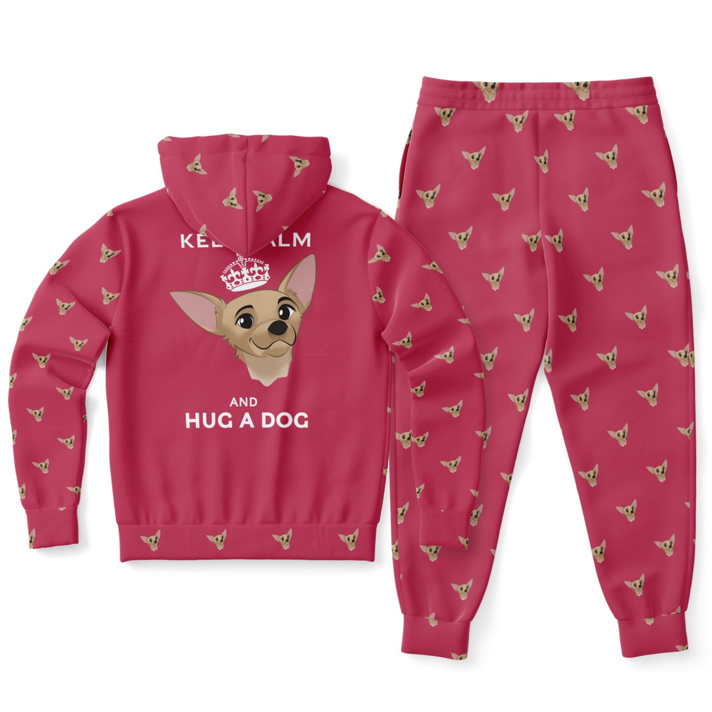 Viva Magenta Fashion Zip Hoodie & Jogger