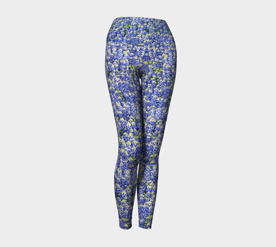Texas Bluebonnets Yoga Leggings
