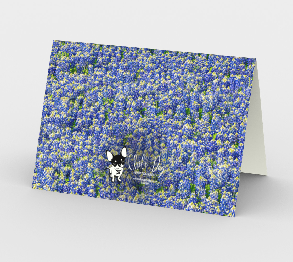 Texas Bluebonnet Stationery Card - Horizontal