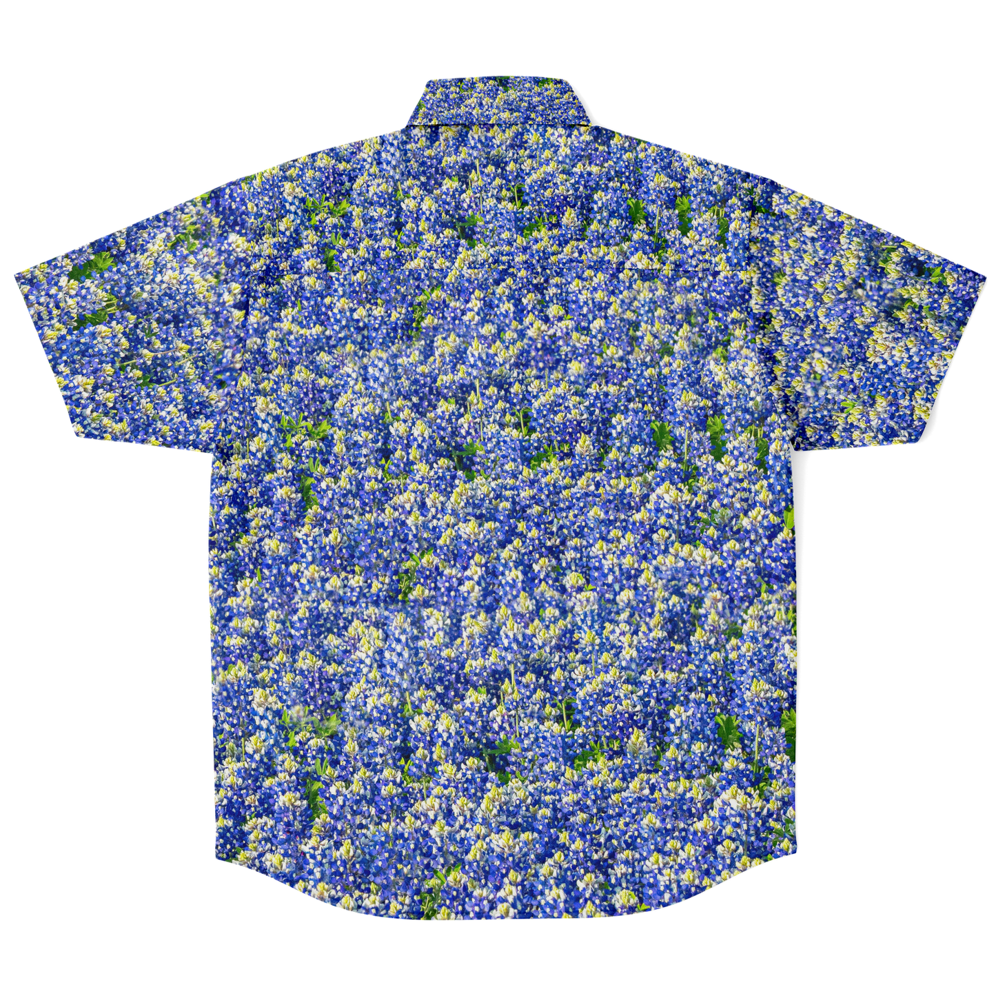 Texas Bluebonnets Short Sleeve Button Down Shirt