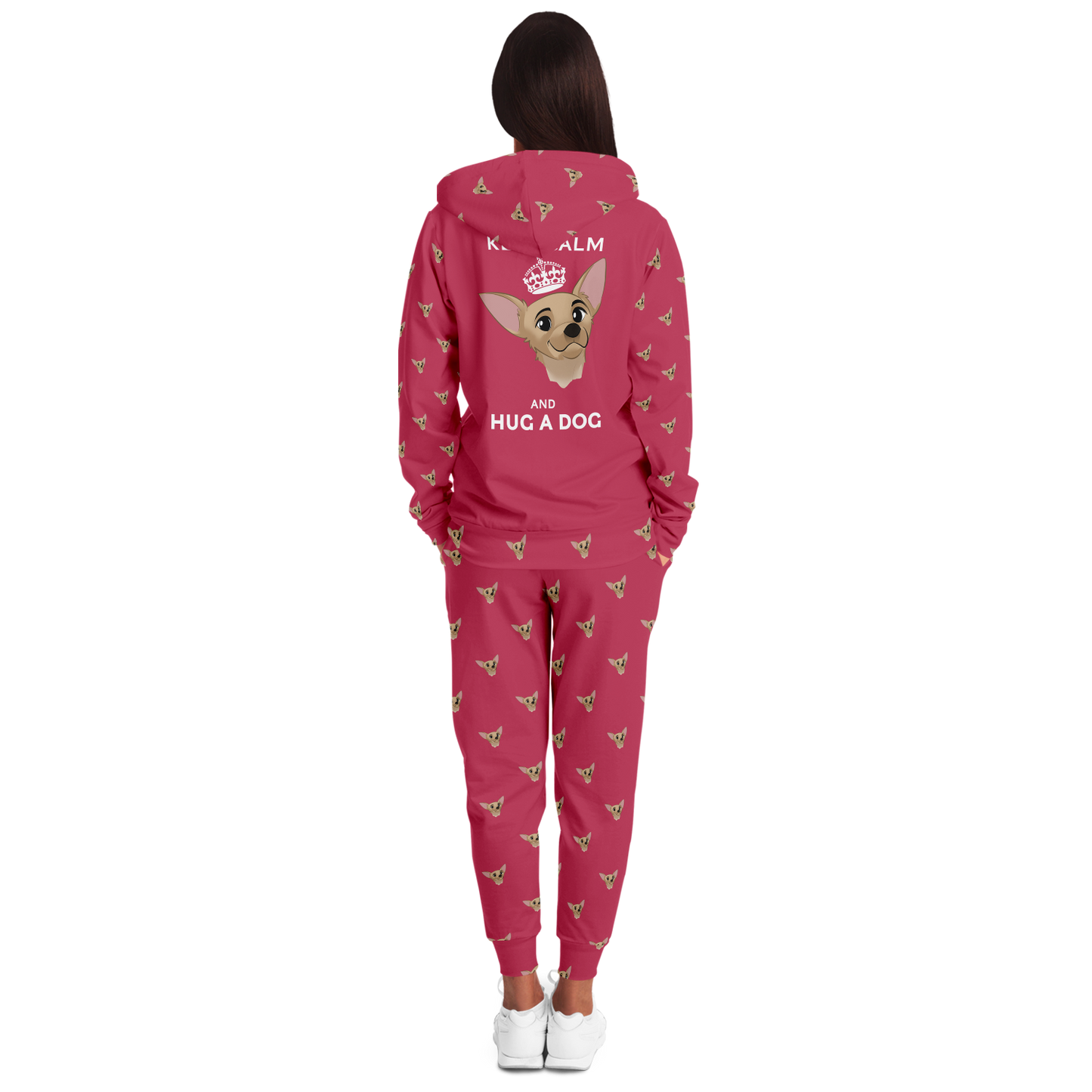Viva Magenta Fashion Zip Hoodie & Jogger