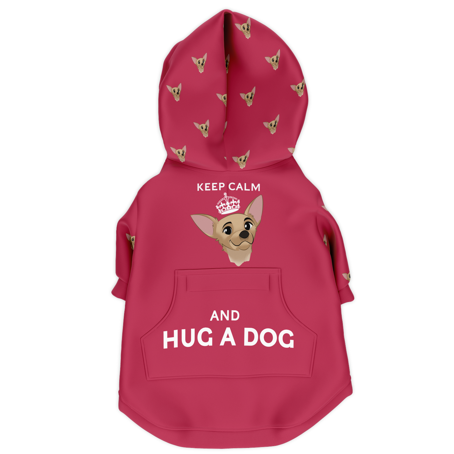 Viva Magenta Dog Zip-Up Hoodie