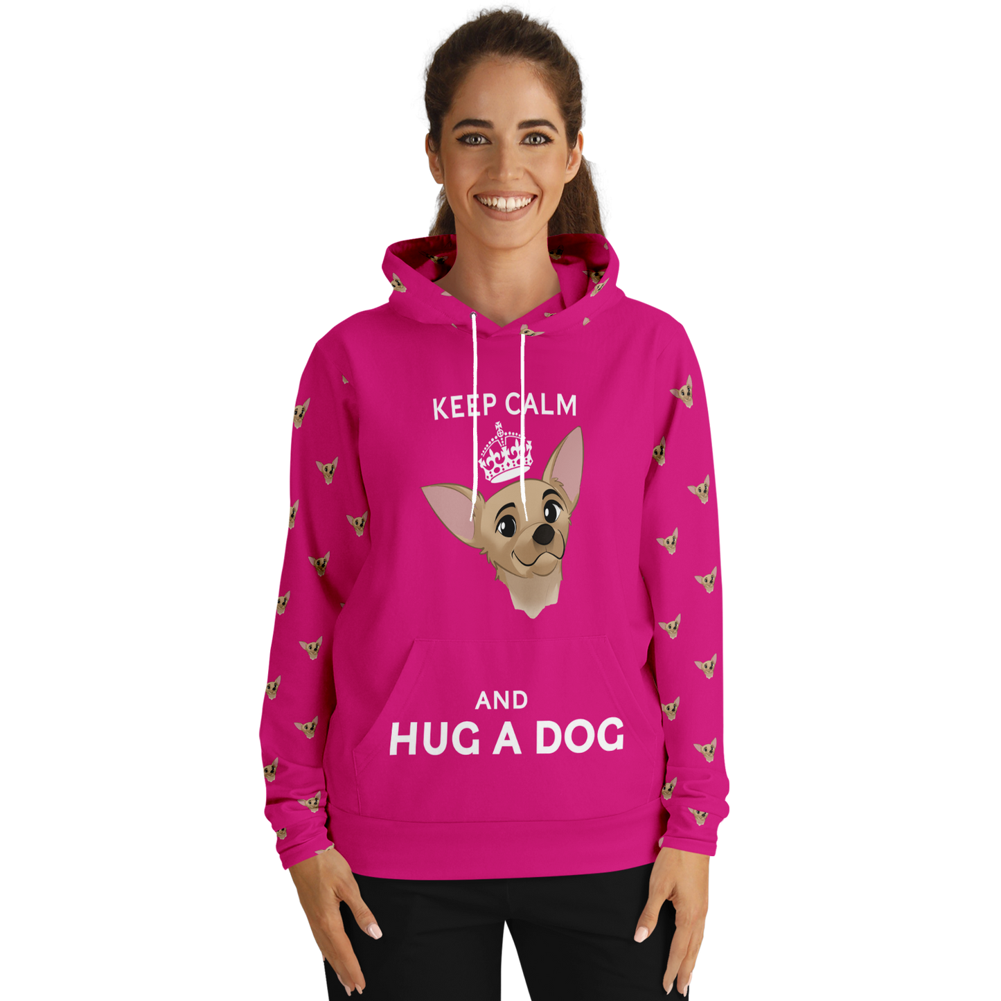 Barbiecore Pink Human Hoodie