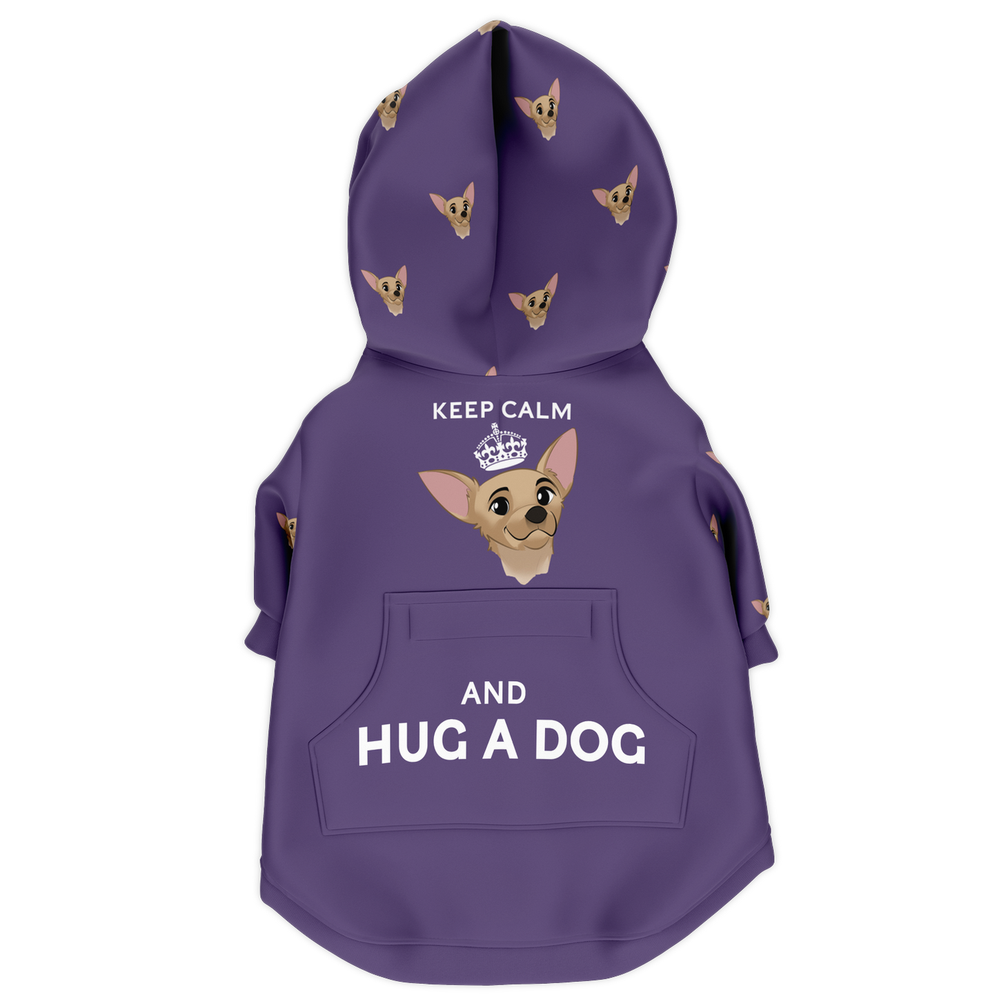 Purple Matching Hoodies - Keep Calm & Hug a Dog