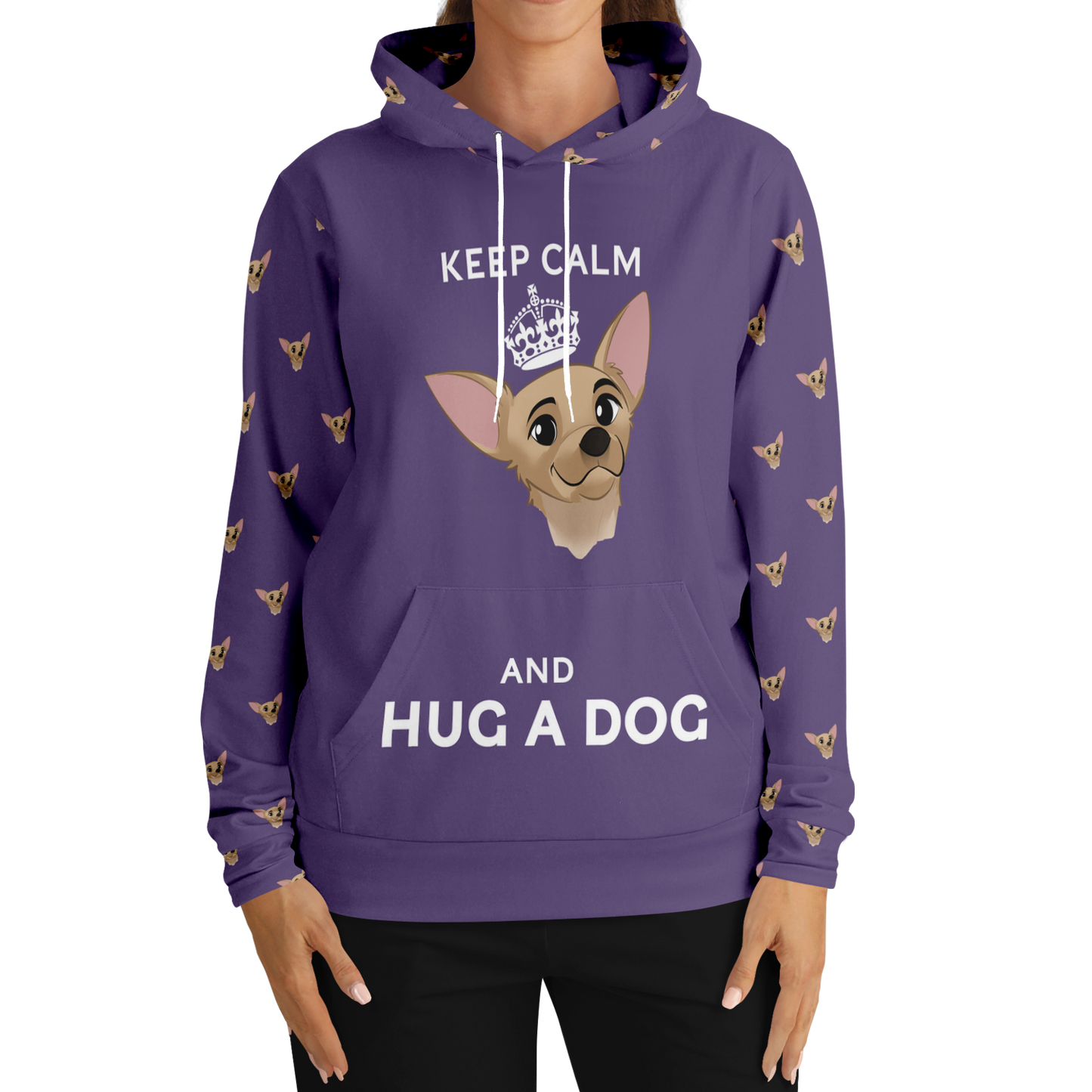 Purple Matching Hoodies - Keep Calm & Hug a Dog