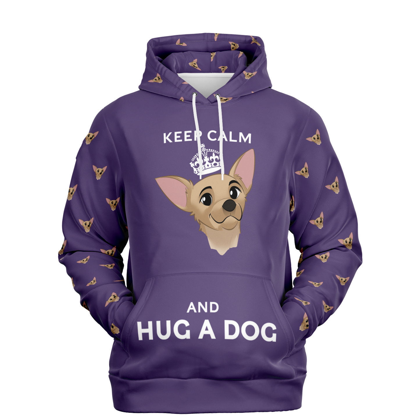 Purple Matching Hoodies - Keep Calm & Hug a Dog