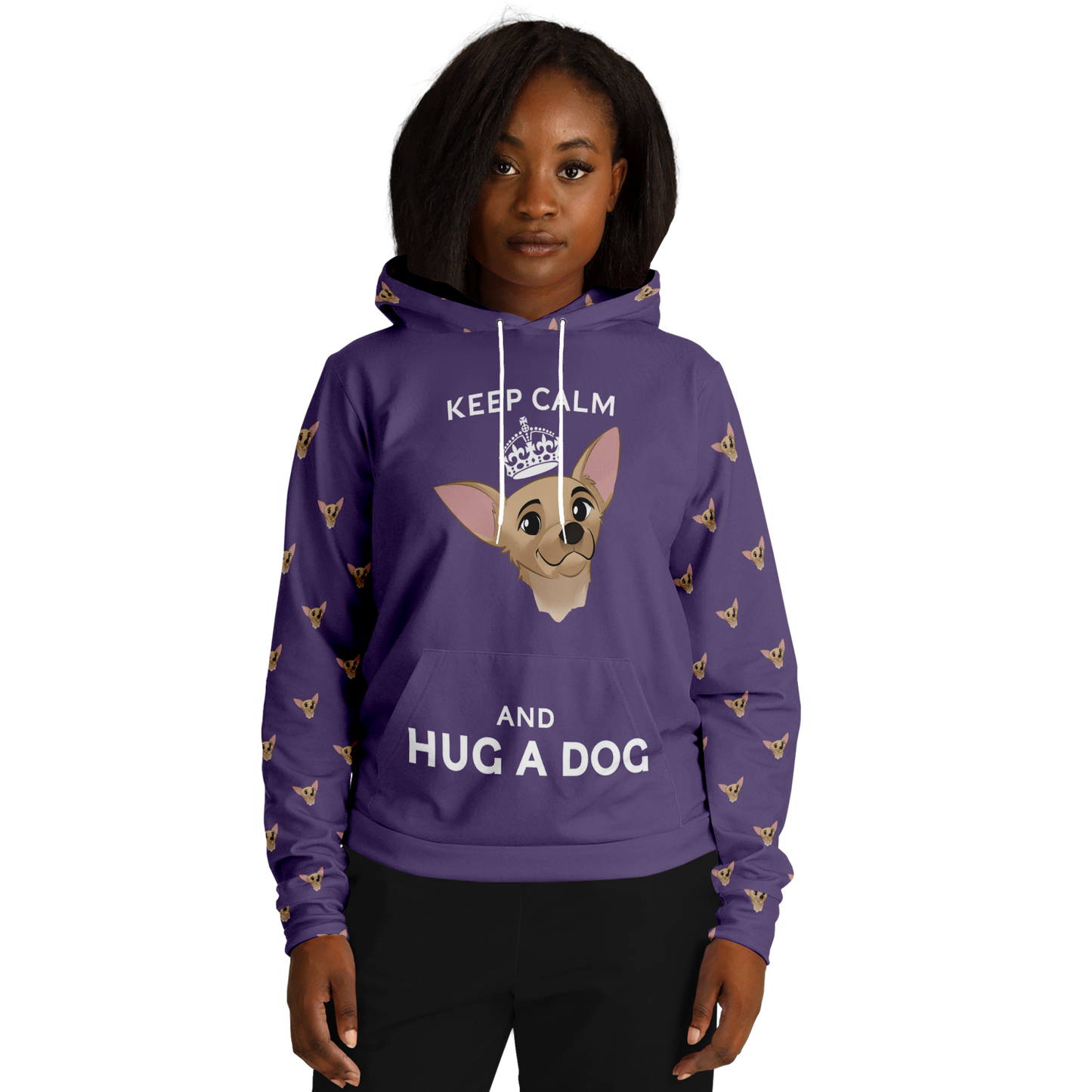 Purple Matching Hoodies - Keep Calm & Hug a Dog