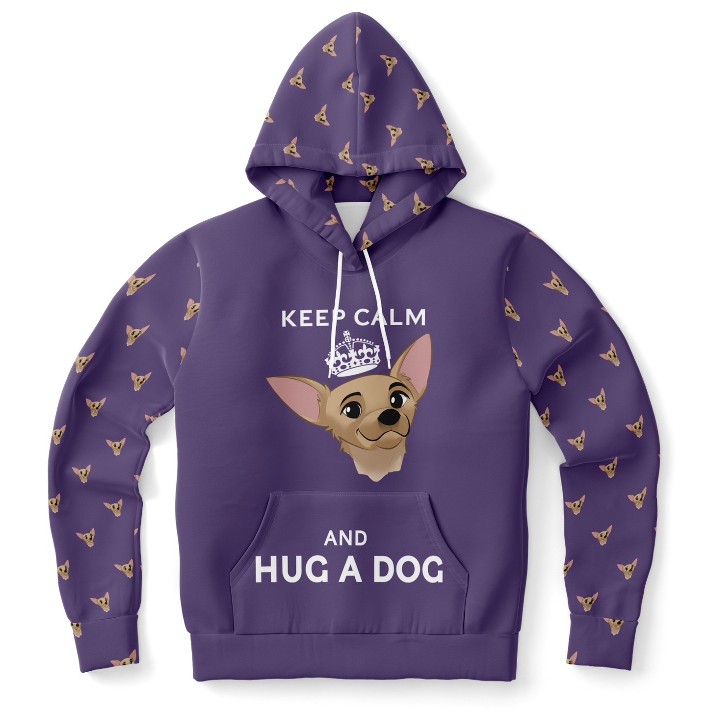 Purple Matching Hoodies - Keep Calm & Hug a Dog