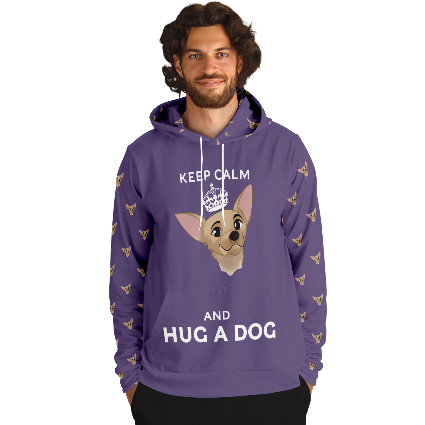 Purple Matching Hoodies - Keep Calm & Hug a Dog