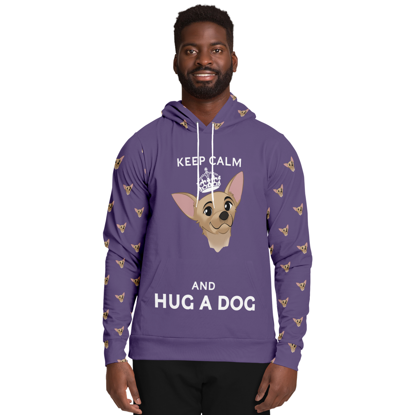 Purple Matching Hoodies - Keep Calm & Hug a Dog