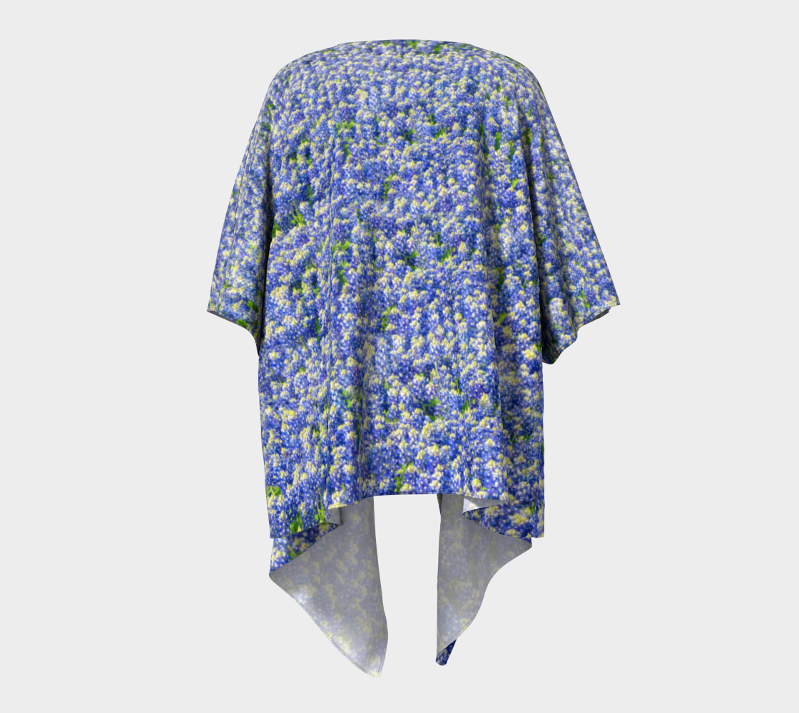 Draped Bluebonnet Kimono