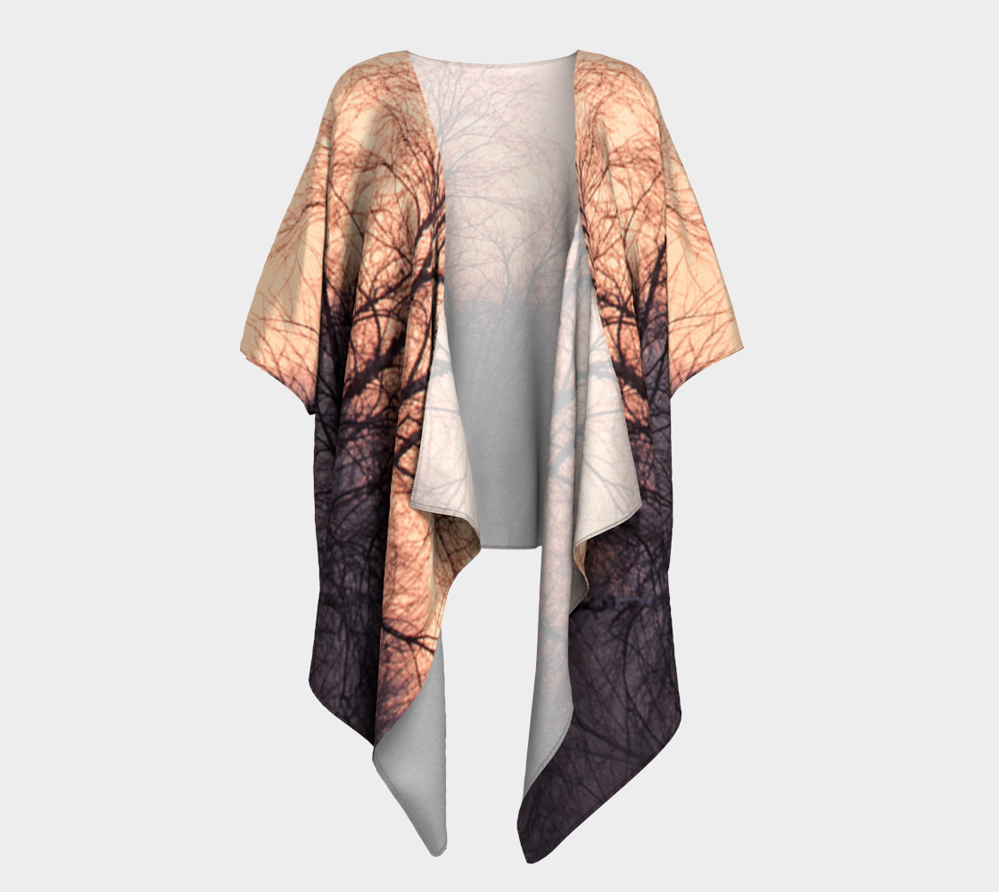 Winter's Dawning Draped Kimono