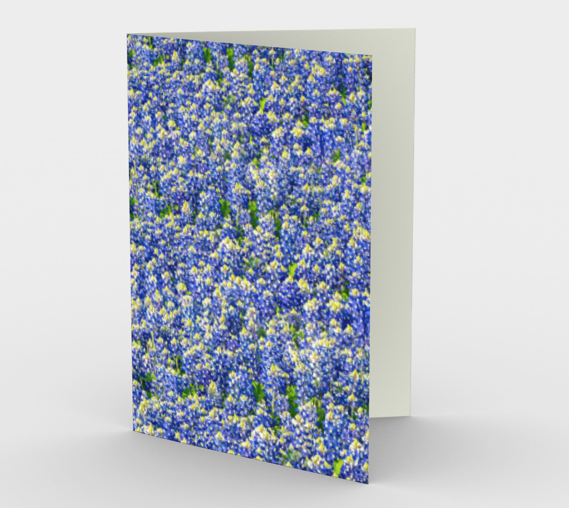 Texas Bluebonnet Stationery Card - Vertical