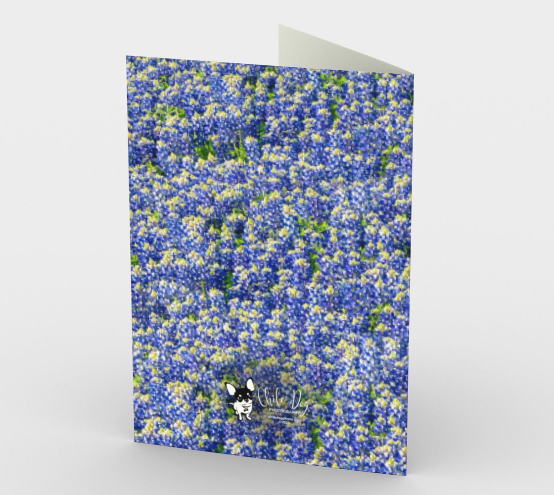 Texas Bluebonnet Stationery Card - Vertical