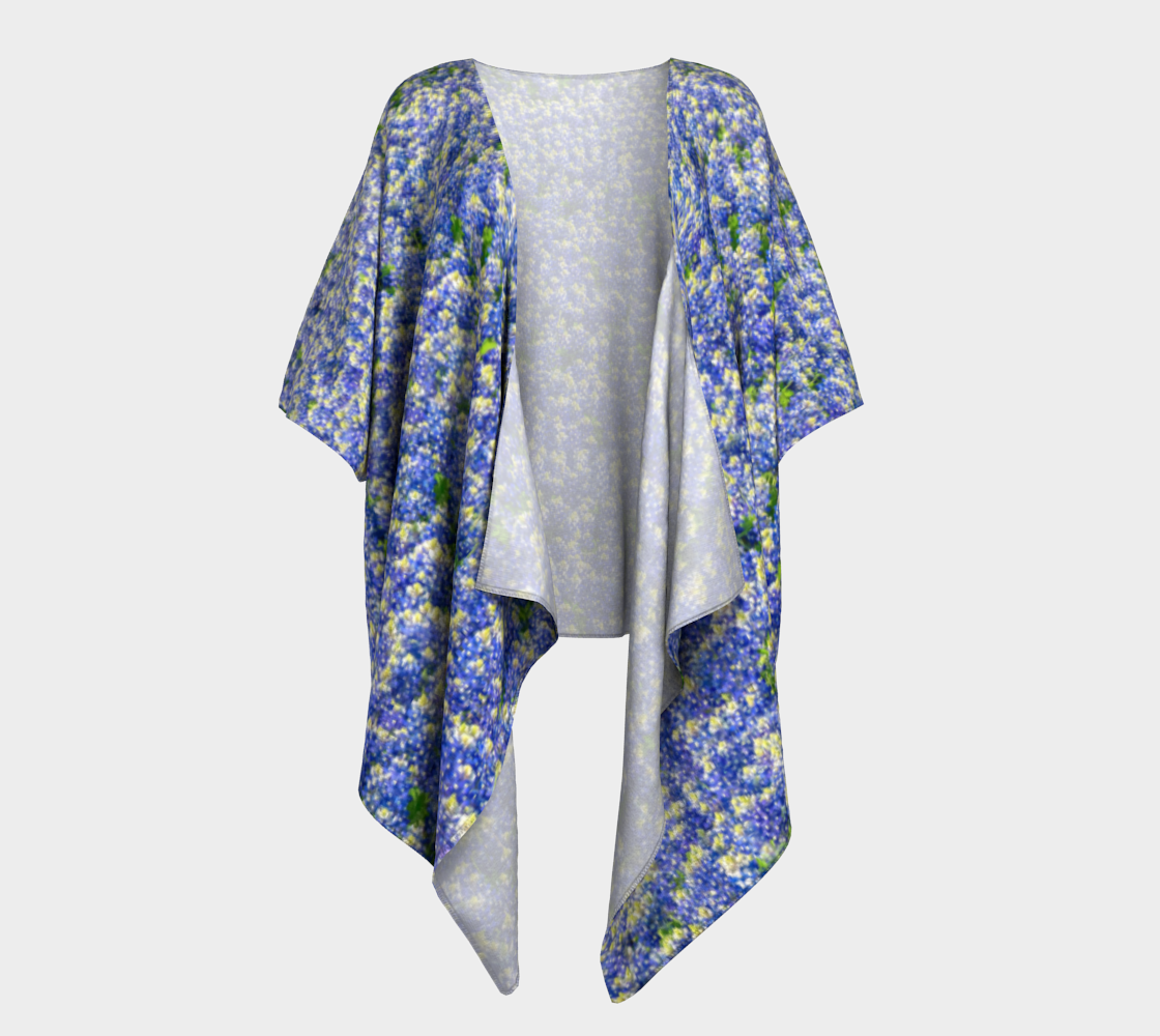 Draped Bluebonnet Kimono