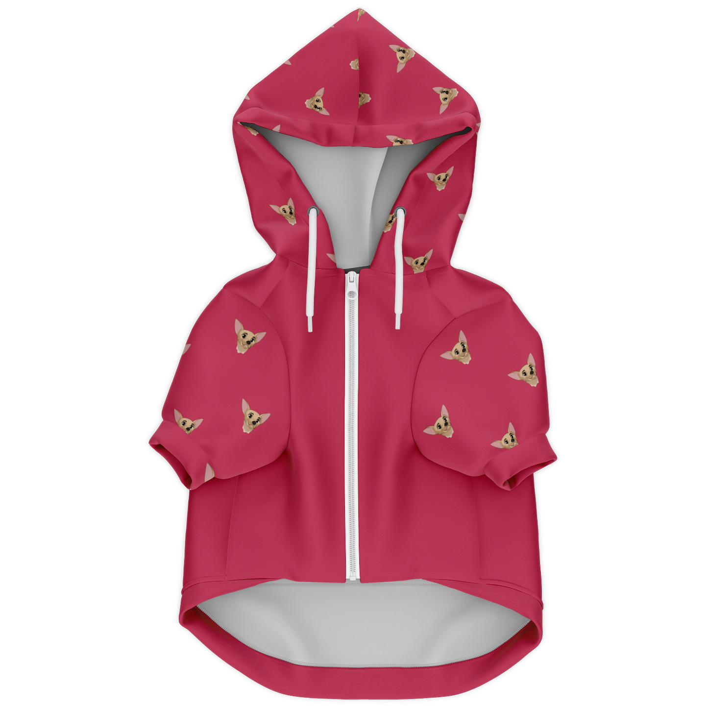 Magenta zip shop up hoodie